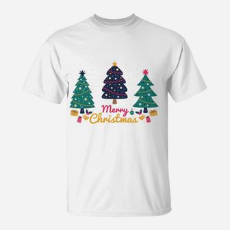 Christmas Trees Merry Christmas Gift Idea For Everyone T-Shirt - Seseable