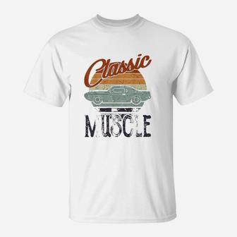 Classic Muscle Car Men Vintage Car Gift T-Shirt - Seseable