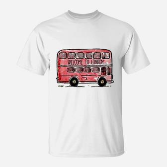 Colorful Big Bus London Welcome To London T-Shirt - Seseable