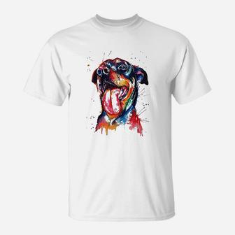 Colorful Rottweiler Dog Lovers T-Shirt - Seseable