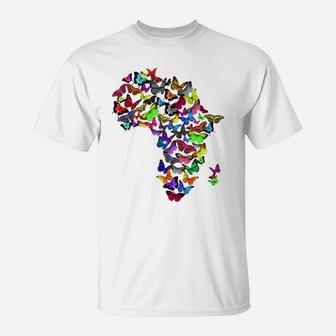 Cool Mama Africa Butterfly Style Africans Gif T-Shirt - Seseable