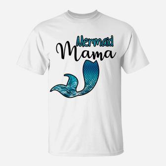 Cute Mermaid Mermaid Mama Mom Group Matching T-Shirt - Seseable
