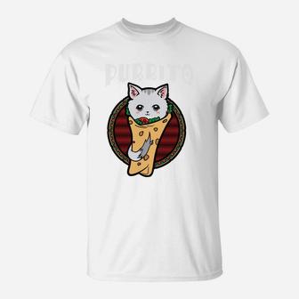 Cute Purrito Burrito Cat Funny Ca Cat Lover Gifts T-Shirt - Seseable