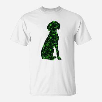 Cute Shamrock German Shorthair Pointer Mom Dad Gift St Patricks Day Awesome Dog Lovers Gift T-Shirt - Seseable