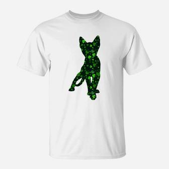 Cute Shamrock Ocicat Mom Dad Gift St Patricks Day Awesome Cat Lovers Gift T-Shirt - Seseable
