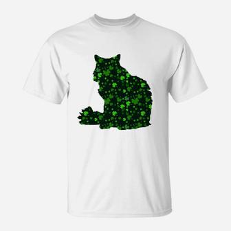 Cute Shamrock Ragamuffin Mom Dad Gift St Patricks Day Awesome Cat Lovers Gift T-Shirt - Seseable