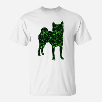 Cute Shamrock Shiba Inu Mom Dad Gift St Patricks Day Awesome Dog Lovers Gift T-Shirt - Seseable