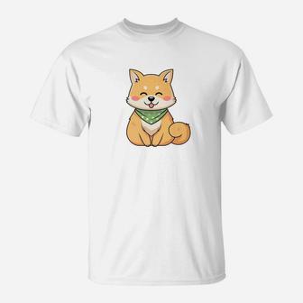 Cute Shiba Inu Dog Anime Kawaii Puppy Animal T-Shirt - Seseable