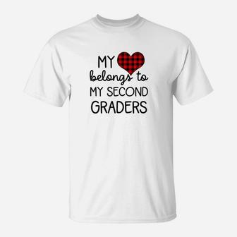 Cute Sweet Valentines Day Gift Idea For 2nd Grade Teacher T-Shirt - Seseable