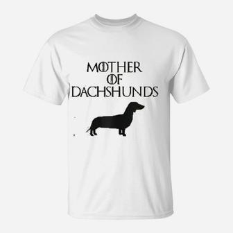 Cute Unique Black Mother Of Dachshunds T-Shirt - Seseable
