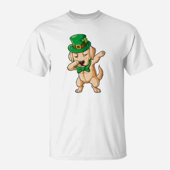 Dabbing Labrador St Patricks Day Boys Kids Men Dog T-Shirt - Seseable