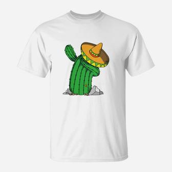 Dabbing Mexican Cactus Cinco De Mayo Mexico T-Shirt - Seseable