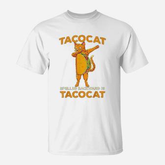 Dabbing Tacocat Spelled Backward Is Taco Cat Dab T-Shirt - Seseable