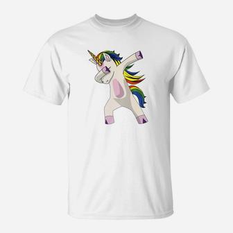Dabbing Unicorn Gift For Daughter Son Granddaughter Daddy Premium T-Shirt - Seseable