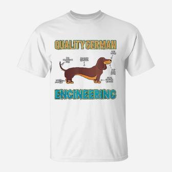 Dachshund German Engineering Dog Animal Lover T-Shirt - Seseable