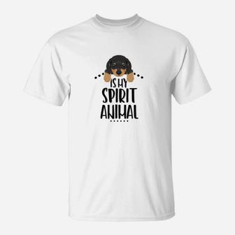 Dachshund Is My Spirit Animal Dog Lover T-Shirt - Seseable