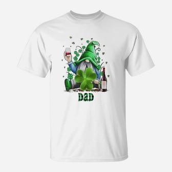 Dad Funny Gnome St Patricks Day Matching Family Gift T-Shirt - Seseable