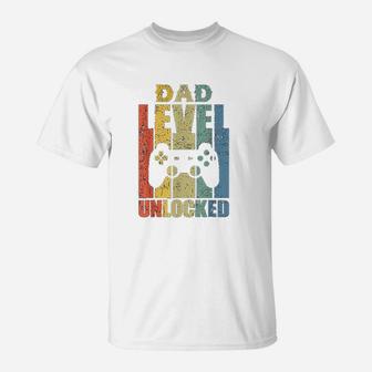 Dad Level Unlocked Soon To Be Father T-Shirt - Seseable