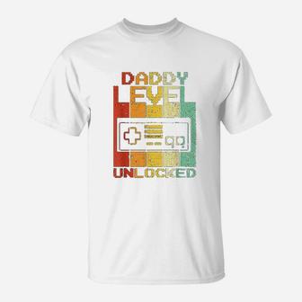 Dad Level Unlocked Video Gamer Leveled Up To Daddy T-Shirt - Seseable