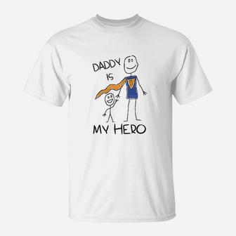 Daddy Is My Hero Super Dad, dad birthday gifts T-Shirt - Seseable