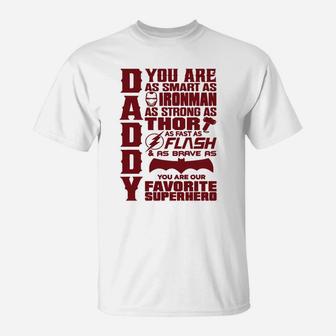 Daddy You Are My Favorite Superhero, Daddy, Father T-Shirt - Seseable