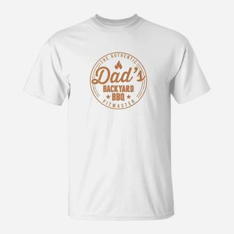 Dads Backyard Bbq The Authentic Pitmaster Father Premium T-Shirt - Seseable