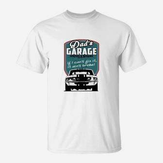 Dad's Garage With 68 Mustang T-Shirt - Seseable