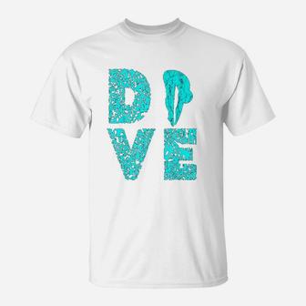 Dive Springboard Platform Diver Diving Board Aquatic T-Shirt - Seseable