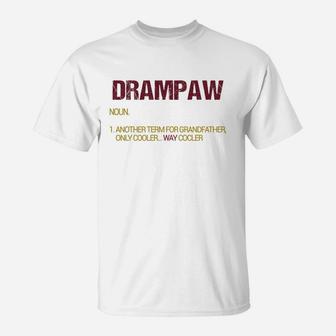 Drampaw Funny Grandfather Definition Distressed Retro Men Gift T-Shirt - Seseable