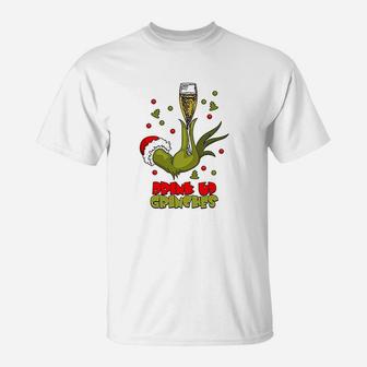 Drink Up Grinches Funny Christmas Drinking T-Shirt - Seseable