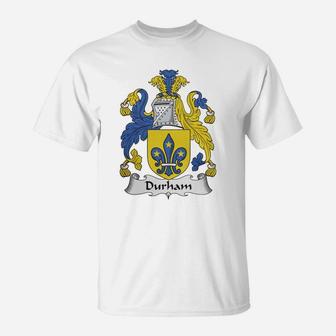 Durham Family Crest / Coat Of Arms British Family Crests T-Shirt - Seseable