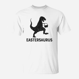 Eastersaurus Vintage Funny Easter Dinosaur T-Shirt - Seseable