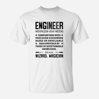 Engineer Definition Funny Noun Engineering Dictionary T-Shirt - Seseable