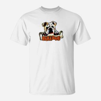 English Bulldog Mom Dad Dog Lover Owner Gift Tee Shirt T-Shirt - Seseable