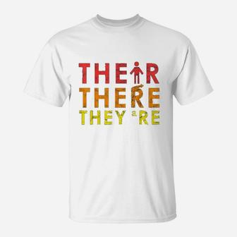English Grammar Lesson There Their They Are Teacher Gift T-Shirt - Seseable