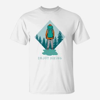 Enjoy Hiking Enjoy Camping Gift For Campers T-Shirt - Seseable