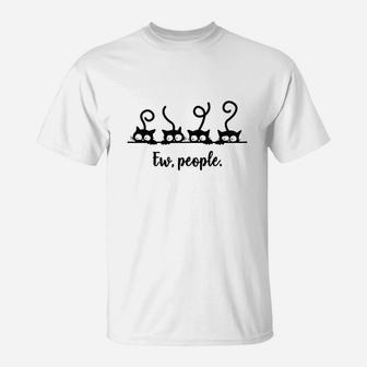 Ew People Funny Introvert Cat Lovers T-Shirt - Seseable