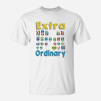 Extra Chromosome Girl World Down Syndrome Day T-Shirt - Seseable