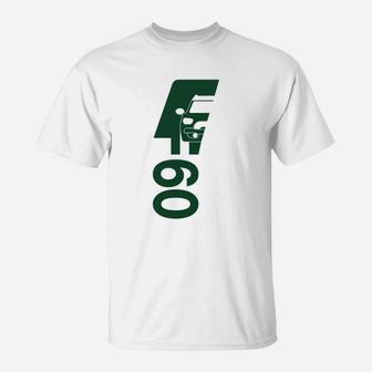 F60 Mini Cooper Countryman Bold And Simple In British Racing Green With Drawing Of Car T-Shirt - Seseable