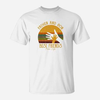 Father And Son Best Friends For Life Holding Hands Gift Premium T-Shirt - Seseable
