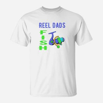 Fathers Day Fishing Reel Cool Dad Son Dads Fish Gift Premium T-Shirt - Seseable