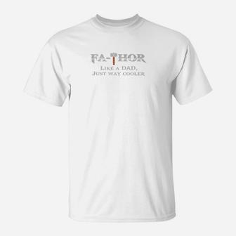 Fathor Fathers Day Gift Papa Daddy As Hero Premium T-Shirt - Seseable