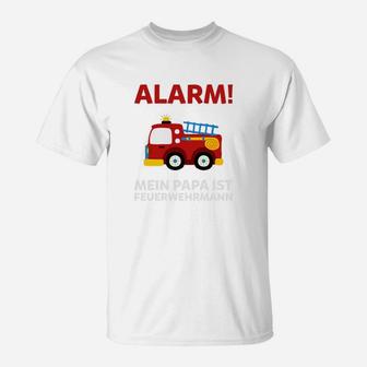 Feuerwehrmann Papa Alarm Kinder T-Shirt, Besonderes Geschenk für Feuerwehr-Elternkinder - Seseable