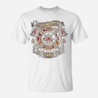 Firefighter Vintage Tattoo Art T-Shirt - Seseable