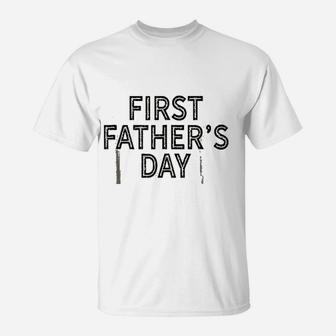 First Fathers Day New Daddy Baby Gift Idea T-Shirt - Seseable