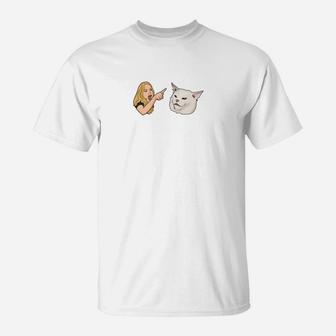 Frau Die An Katzen- Schreibt T-Shirt - Seseable