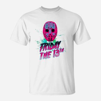 Friday The 13th Neon V T-Shirt - Seseable