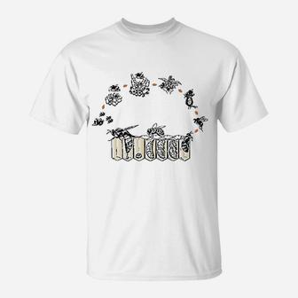 Funny Bees Life Cycle Lover Beekeeping Honey Gift Novelty T-Shirt - Seseable