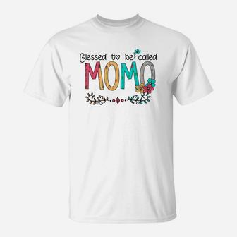 Funny Blessed To Be Called Momo T-Shirt - Seseable