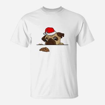 Funny Christmas Pug Pug Xmas Gift T-Shirt - Seseable